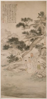 图片[1]-Lord Shen Shao sits listening to the wind chart axis-China Archive